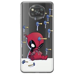 ERT GROUP mobiltelefonfodral för Xiaomi POCOPHONE X3 originalt och officiellt licensierat Marvel mönster Deadpool 005 optimalt anpassad till formen på mobiltelefonen, gedeeltelijk transparant