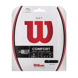 Wilson NXT 16 Corda da Tennis, Unisex - Adulto, Nero, 1.30 mm, 12.2 m