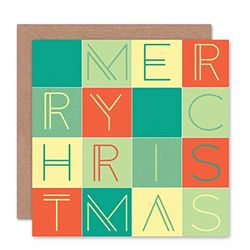 Wee Blue Coo CHRISTMAS XMAS BLOCK GRAPHIC DESIGN NEW ART GREETINGS GIFT CARD