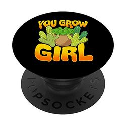Funny You Grow Girl Gardening Planting Succulents Pun PopSockets Support et Grip pour Smartphones et Tablettes