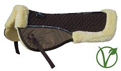 Rhinegold Unisex 448-F-BRN/NAT Luxe Fur Half Pad, Brun/Natural, Full