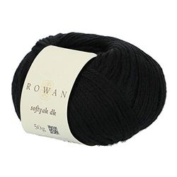 Rowan 9802192-00250 breigaren, 76% katoen, 15% jak, 9% nylon, zwart, één maat