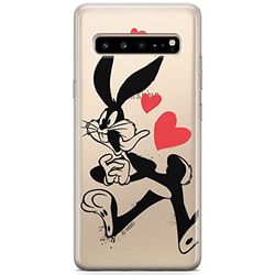 ERT GROUP Custodia per Samsung S10 5G originale e ufficiale Looney Tunes modello Looney Tunes 002 perfettamente adattata alla forma del telefono cellulare, parzialmente trasparente