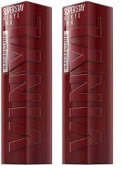 Maybelline New York Lip Colour, Smudge-free, Long Lasting up to 16h, Liquid Lipstick, Shine Finish, SuperStay Vinyl Ink, 55 Royal (Pack of 2)