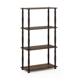 Furinno Turn-N-Tube, Scaffale Multifunzione con Ripiani, Noce (Walnut/Brown)