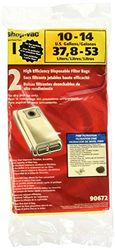 Shop-Vac 9067233 Disposable Vacuum Bags Fits 10-14 Gallon Tanks, Heavy Duty Paper (Pack of 2)