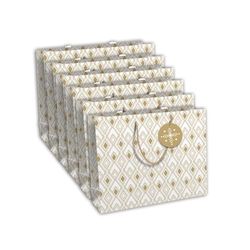 Clairefontaine 32451-6Cpack - 6 geschenkzakjes van kraftpapier bruin - Shopping formaat - 37,3 x 11,8 x 27,5 cm - 210 g - motief: Tanit - geschenkverpakking, ideaal voor: gezelschapsspellen, puzzels