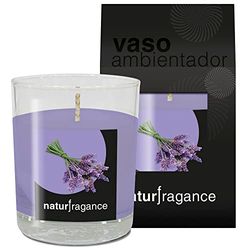 Flower - Natuurlijke geur luchtverfrisser glas lavendel (verpakking met 3 kaarsen)
