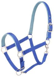 Tough 1 Nylon Halster Met Satijn Hardware, Koningsblauw, Pony