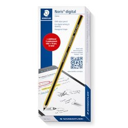 STAEDTLER Noris Digital Classic 180 22 - Juego de lápiz Capacitivo para Escribir y Dibujar en Pantallas táctiles EMR (4096 Niveles de presión, Punta Fina) + 5 Puntas de Repuesto adicionales 180 22-1X