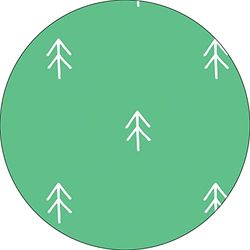 Bonateks, Ronde digitaal bedrukte muismat, antislip onderkant, voor kantoor en thuis, diameter: 22 cm