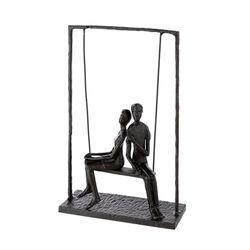 Casablanca Sculpture Swing Together - en Fer - Marron - Hauteur 23 cm - Balançoire - Motif Couple - Décoration - Cadeau - Salon