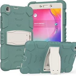 Samsung Galaxy Tab A 8.0 Case 2019 SM-T290/ T295/ T297, Full-body Drop-proof Protection Sturdy Case for Kids Students-M Dark Green
