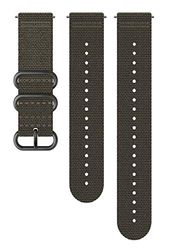 Suunto SS050229000 Pulseira de substituição original para todos os relógios Suunto Spartan Sport WRH e Suunto 9, têxtil, comprimento: 24,4 cm, largura: 24 mm, inclui pinos de fixação, cinzento/preto