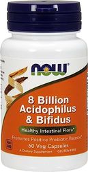 NOW Acidophilus et Bifidus, 8 Milliards, 60 Capsules Végétales