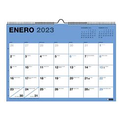 MIQUELRIUS - Calendario Pared 18 meses - de Julio 2022 a Diciembre 2023 - con espacio para escribir - Tamaño A3 - Color