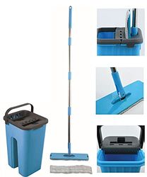 MSV Touchless Mop - Mocio autopulente, con secchio da 4 litri, pulizia per tutti i tipi di pavimenti, piastrelle, parquet, linoleum, laminato, ricambio