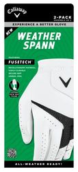 Callaway Weather Spann golfhandschoenen 2023 (2 Pak) Linkerhand (voor rechtshandige golfer), S,