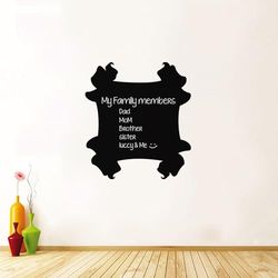 Ambiance Sticker leisteen krijtbord - muurstickers, zelfklevend, afwasbaar, design frame, H 40 x B 35 cm