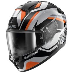 SHARK, Casque Moto Intégral RIDILL 2 APEX x Troy Lee Design Silver Black Orange, XL