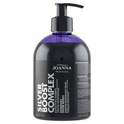 JOANNA Professional Silver Boost Shampooing complexe – Shampooing intensifiant la couleur – Neutralisation des tons jaunes – Réflexes frais argentés – 500 g