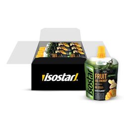 Isostar Actifood Gel Energético, Rico en Vitaminas C, E y Fuente de Vitamina B1, Sabor Exotic, 90g, 24 unidades