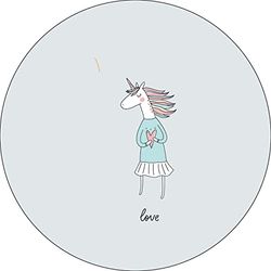 Bonateks, Ronde digitaal bedrukte muismat, antislip onderkant, voor kantoor en thuis, diameter: 22 cm