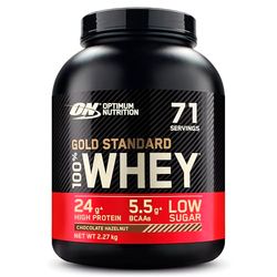 Optimum Nutrition Gold Standard Whey Muscle Building and Recovery Protein Powder With Naturally Occurring Glutamine and Amino Acids, Chocolate Hazelnut, 71 Servings, 2.27kg, Packaging May Vary