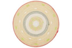 STROMBLI Set of 2 Yellow, White, Beige Placemats