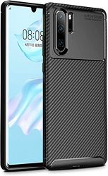lopolike Custodia per iPhone 7 Plus, design sottile in pelle di carbonio con copertura ibrida in TPU antigraffio per iPhone 7 Plus, colore nero