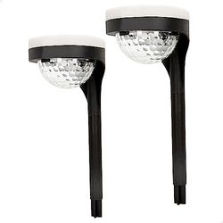 AKTIVE 61558 Zonnelampen voor buiten, continu licht tussen 6 en 8 uur, 22 lumen, waterdicht, 11 leds, solarlantaarns, led-solarlampen voor buiten, led-solarlampen