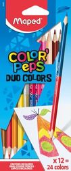 Maped Color'Peps Duo Colouring Pencils - 24 colours (Pack of 12)