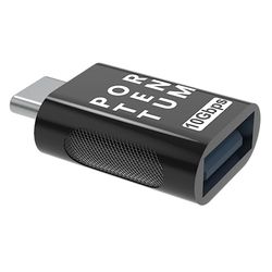 PORTENTUM Adaptador USB C a USB 3.0 (3.1) OTG Velocidad 10Gb Cuerpo Premium Zinc con Alta Resistencia al Calor - Adaptador USB a Tipo c de Solo 5 Gramos