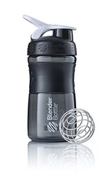 BlenderBottle Sportmixer Tritan- Protéine Shaker / Bouteille d'eau / Shaker Diététique Black/White (1 x 590 ml)