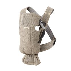 BabyBjörn Mochila porta-bebé mini, malha 3D, cinzento areia