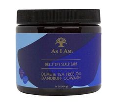 As I Am- Co Wash/Shampoo "DRY & ITCHY" com azeite e árvore de chá - 454 g - Hidratação e brilho profundo - Método adequado CURLY