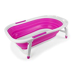 Amazon Baignoire pliable pour bébé Rose - Baignoire portable