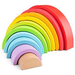 New Classic Toys Étagère en Bois Arc-en-Ciel 10825