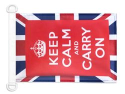 AZ FLAG Nautisk flagga Keep Calm and Carry on 45 x 30 cm - engelsk båtflagga - Storbritannien 30 x 45 cm