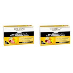 HERBESAN®- COMPLEXE VITALITÉ - Défenses immunitaire - Miel, Gelée Royale, Acérola, Pollen, Pamplemousse, Propolis - 20 ampoules de 10 ml (Lot de 2)