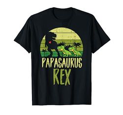 Papasaurus Trex Funny Fathers Day Dinosaur Dad Daddy Men Camiseta
