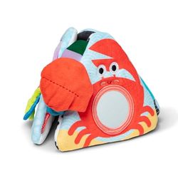 Melissa & Doug, Juguete de Bebé de Triángulo del Océano Tummy Time, Juguete Sensorial Blando con Texturas, Espejo, Juguete para el Suelo Desde el Nacimiento hasta los 6 Meses de Edad