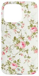 Chic Floral Heirloom Pastel Pink Cottagecore Roses Romantic Custodia per iPhone 15 Pro Max
