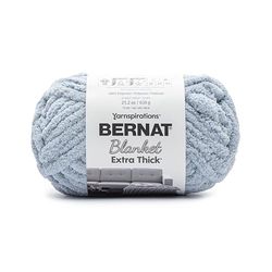 Bernat Blanket Extra Thick Fog Blue Yarn – 1 confezione da 598,74 g – 100% poliestere – 7 Jumbo – 70 m per lavoro a maglia, uncinetto, artigianato e amigurumi, filato di ciniglia grosso