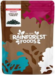 Rainforest Foods Organic Spirulina Tablets 500mg Pack of 300, Pouch