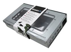 HOME It - Caja de Regalo de Acero galvanizado de 26 × 16 × 4,5 cm con Tapa Transparente para un Control eficaz de plagas en el jardín