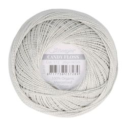 Scheepjes - Scheepjes Candy Floss 172 Light Silver (165m) Orgánico Mercerizado Algodón Hilo - 1x20g