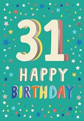 Piccadilly Greetings 31st Birthday Milestone Birthday Card Age 31, Approx. 7 x 5 inches