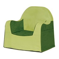 P'kolino Little Reader - Poltrona leve e confortável para o leitor infantil pequeno tapete de bebé com forro de microfibra resistente, verde (Garden Green)