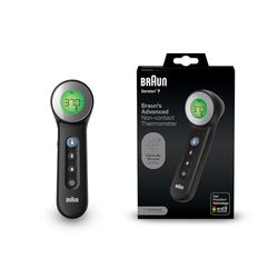 Braun Sensian 7 Termómetro de frente sin contacto , Tecnología Age Precision , Pantalla digital codificada por colores , Apto para bebés y niños pequeños , La marca 1 entre los médicos (1) ,BNT400